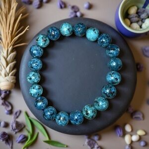 🆕 10mm Blue Spotted Jasper Bracelet